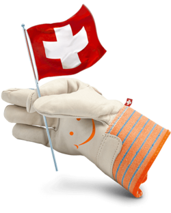 sorecli: Unser Recycling-Maskottchen mit der Schweizer Fahne