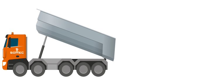 5-Achs-Kipper LKW mit Hotbox